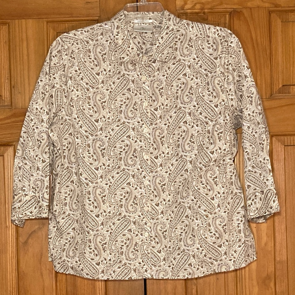 NWOT Vintage Studio Works 3/4 Sleeve Top Blouse Size XL
